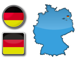 Flag and Map of Germany