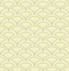 seamless pattern with fans, floral theme, Print