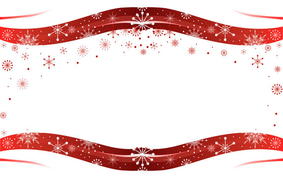 Red Snow Decorated Frame