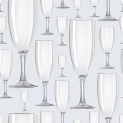 seamless pattern with wine glasses, Print