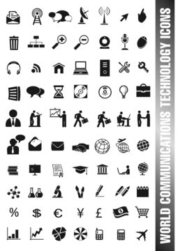 world communications icons