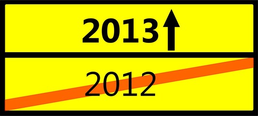 Verkehrszeichen Neujahr