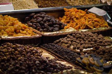 Nuts and dry fuit at the market