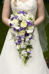 bride and wedding bouquet