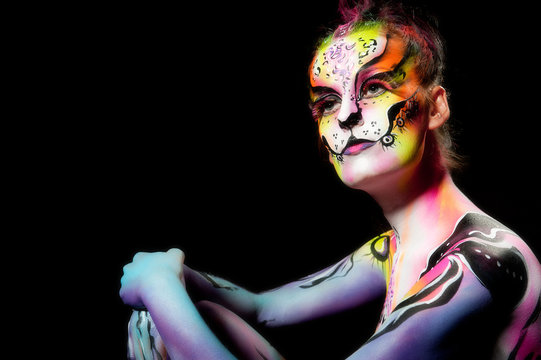 Beautiful female with bodypaint