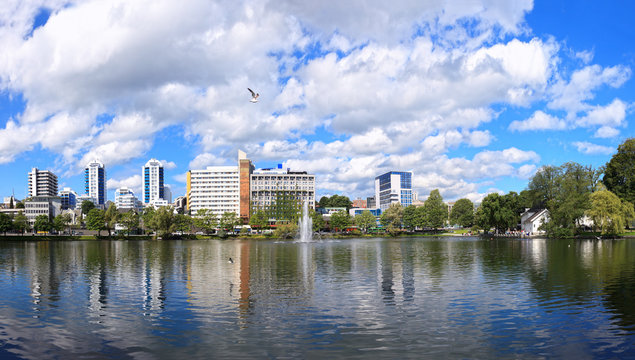 Breiavatnet is the small lake in Stavanger, Norway