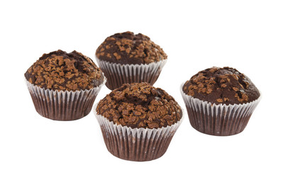 chocolate cake isolated