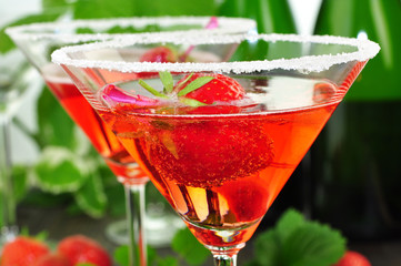 Cocktail mit Erdbeere