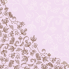 Beautiful patterns on a pink background