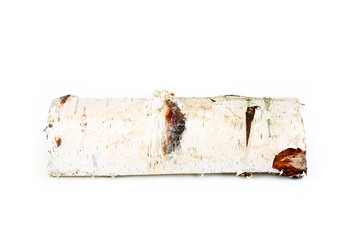 Birch tree log, on white - 42742624
