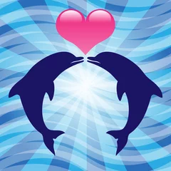 Poster de jardin Dauphins Aimer les dauphins