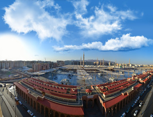 Prophet's Mosque in Medina at afternoon