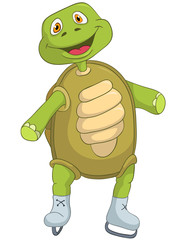 Obraz premium Funny Turtle. Skater.