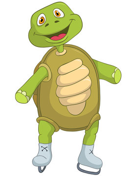 Funny Turtle. Skater.