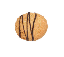 chocolate chip cookie isolated on white