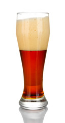 glass of kvass isolated on white background