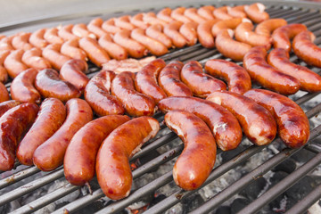 Grilled sausages