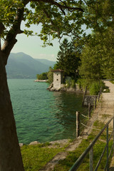 Landscape of Lago Maggiore at Caldè