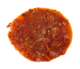 Soup vegetable on a white background