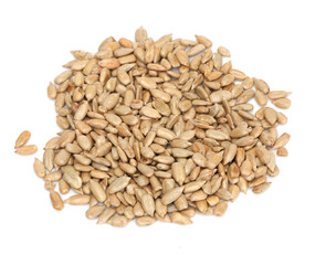fresh sunflower seeds isolated on a white background