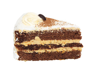 cake on a white background