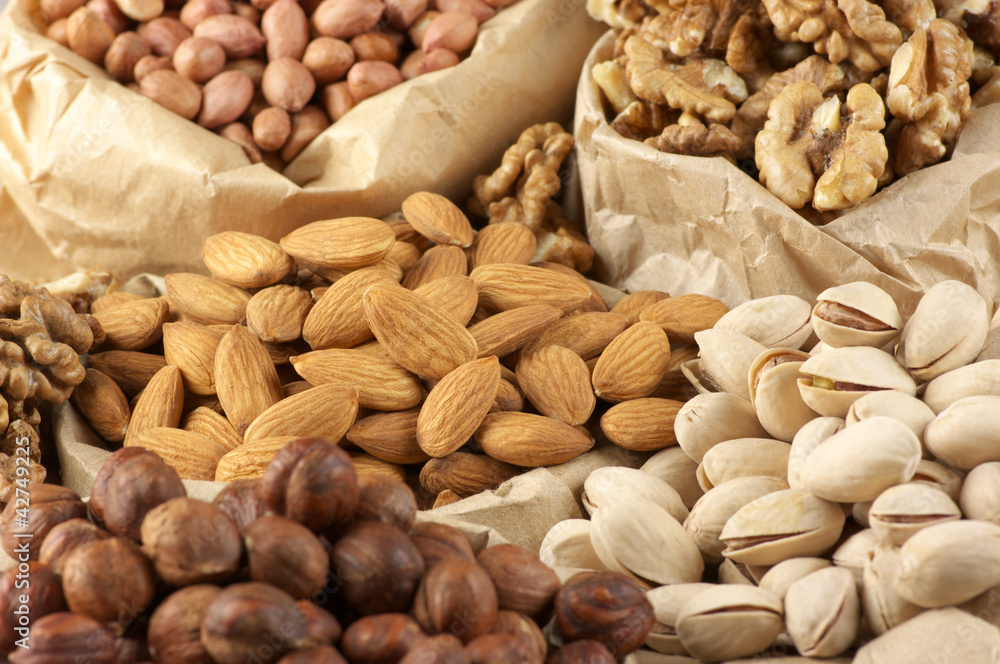 Wall mural Assorted nuts - Wall murals