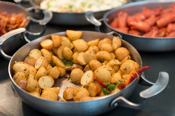 Skillet with saute potatoes