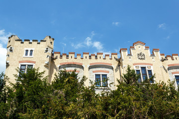 Famous white castle Hluboka nad Vltavou