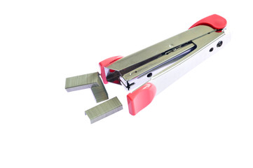  stapler with staples on white background