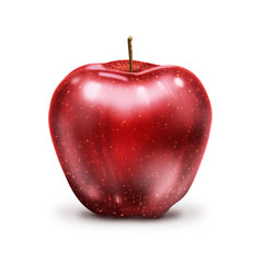 painting of red apple
