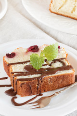 cake with chocolate and cherry