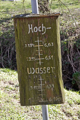 Hochwassermarke in Rumbeck