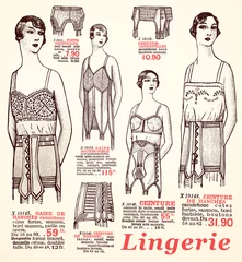 Papier Peint photo Lavable Journaux lingerie 1930
