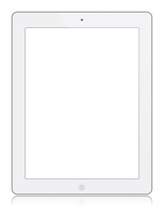 tablet isolated white blank white screen