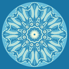 ornamental round lace pattern, circle background with many detai