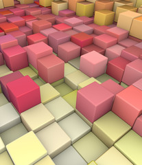 abstract 3d gradient backdrop cubes in happy fruity colors