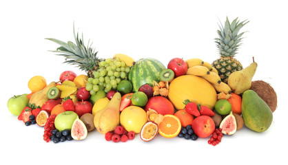 Fototapeta na wymiar Duży wybór owoców dojrzałych