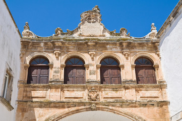 The Scoppa arch. ostuni. Puglia. Italy.