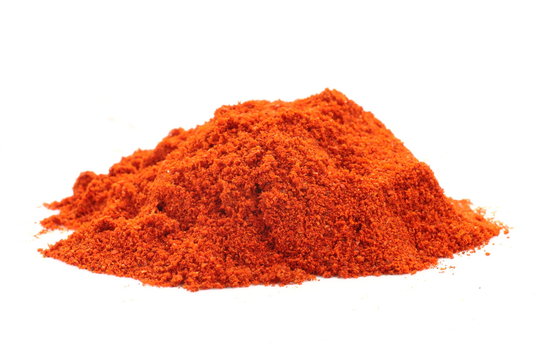 Food spice pile of red ground Paprika 