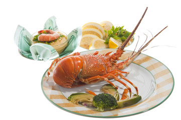 lobsters and crayfish sauce