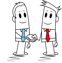 Square guy-shake hands