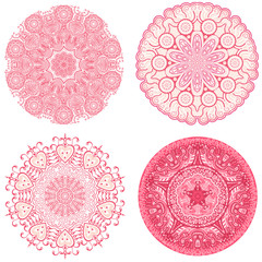 ornamental round lace pattern, circle background with many detai