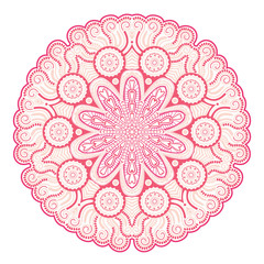 ornamental round lace pattern, circle background with many detai