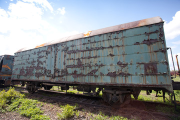 Obraz premium train cargo wagons