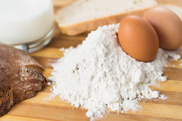 flour and eggs