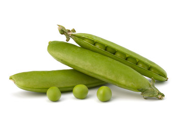 Fresh green pea pod