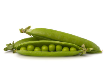 Fresh green pea pod