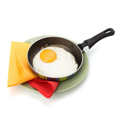 Fried egg on pan