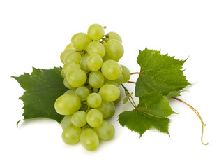 Ripe grape whith leaf