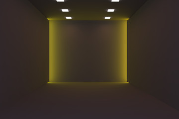 empty room for abstract background